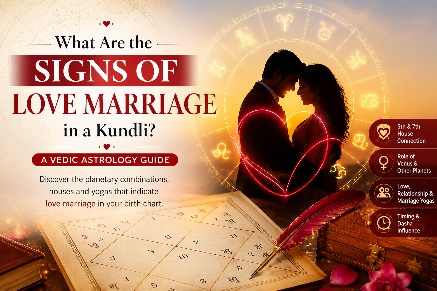 What Are the Signs of Love Marriage in a Kundli? A Vedic Astrology Guide
